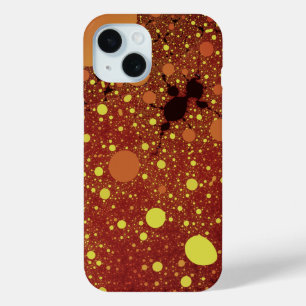 Fractal Space - Cool Orange Abstract iPhone 15 Case