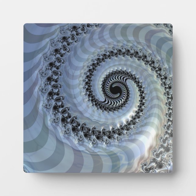 Fractal Spiral Elegance Plaque with Easel (Front)