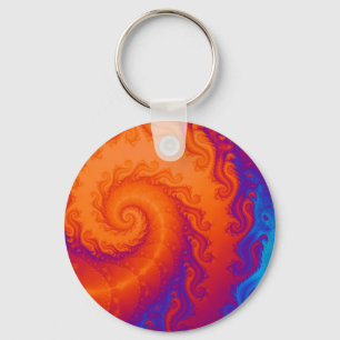 Fractal Spiral Key Ring