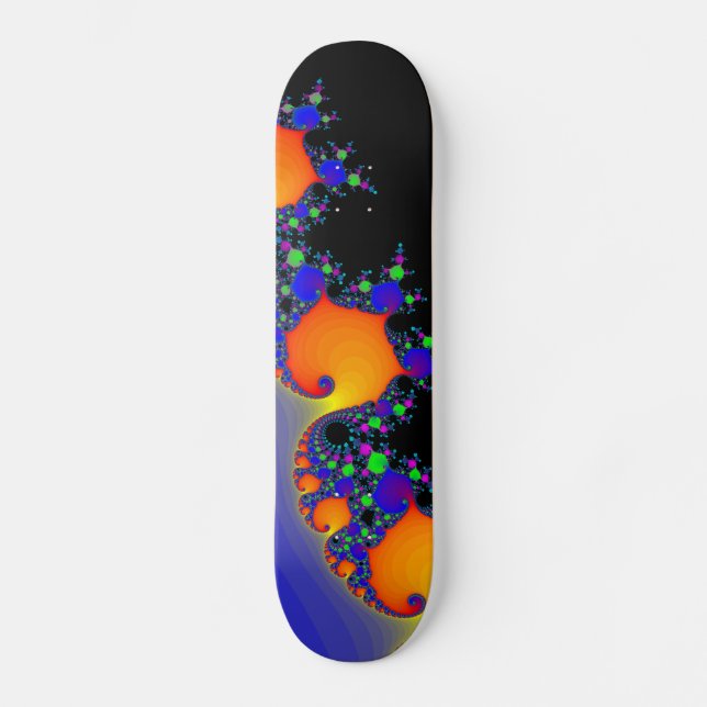 Fractal Spirals: Custom Skateboard (Front)
