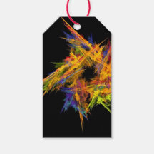 Fractal Star Christmas Gift Tag