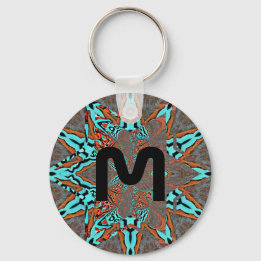 Fractal Star of Future Complexity Monogram Key Ring
