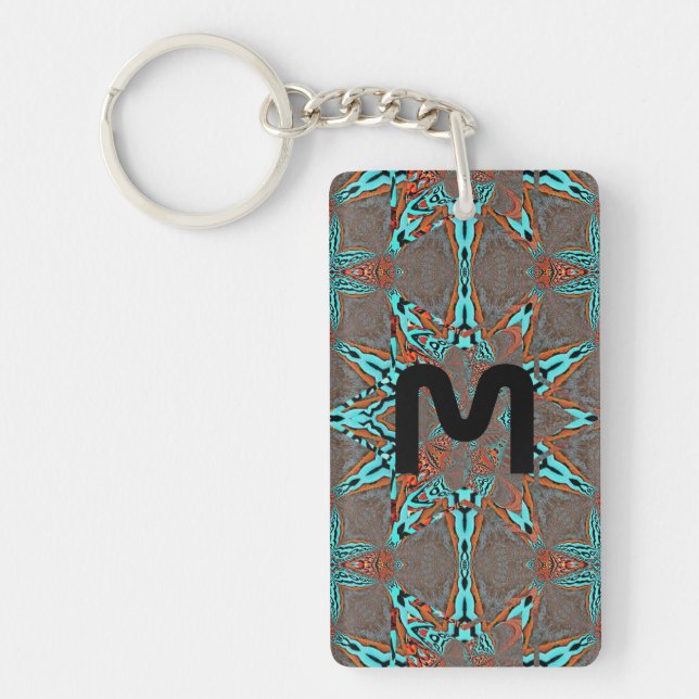 Fractal Star of Future Complexity Monogram Key Ring (Front)