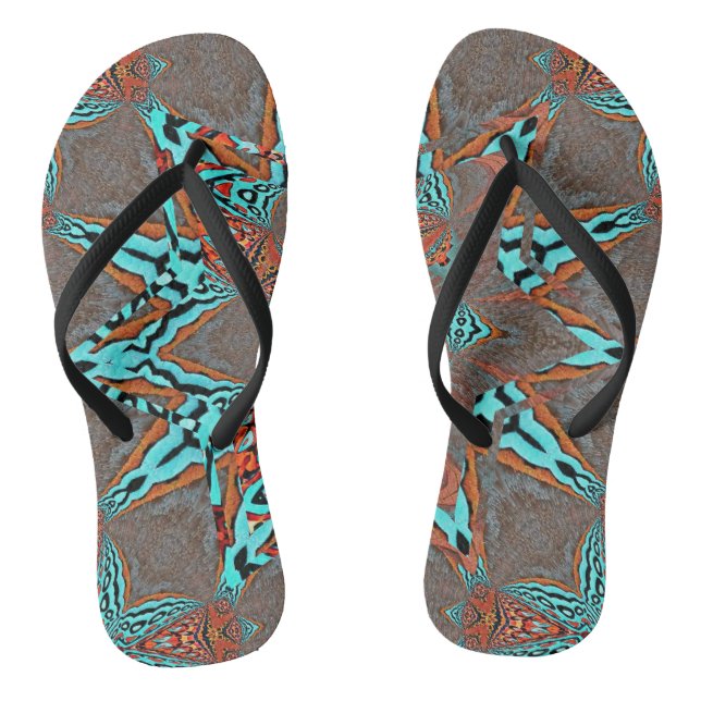 Fractal Star of Happy Future Thongs (Footbed)