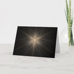 Fractal Star or Snowflake Design Holiday Card