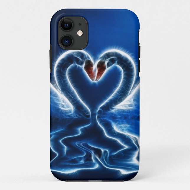 Fractal Swans on the Lake Case-Mate iPhone Case (Back)