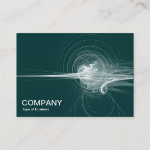 Fractal Swirl - Forest Green Business Card