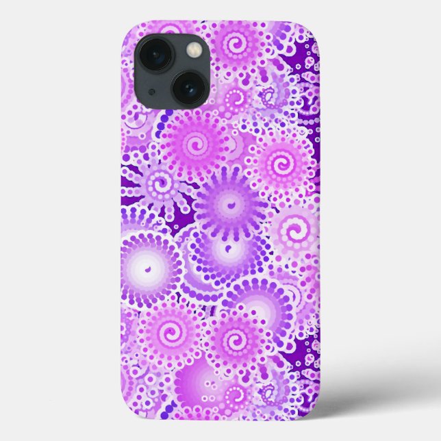 Fractal swirl pattern, shades of purple Case-Mate iPhone case (Back)