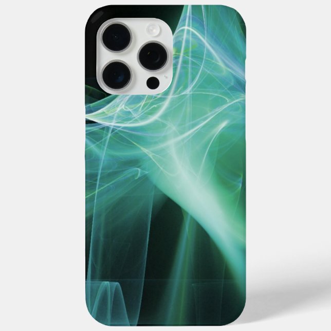 FRACTAL SWIRLS IN BLUE TURQOISE GREEN TEAL Case-Mate iPhone CASE (Back)