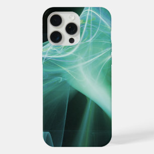 FRACTAL SWIRLS IN BLUE TURQOISE GREEN TEAL iPhone CASE