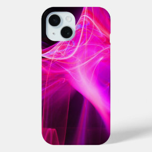 FRACTAL SWIRLS IN PURPLE PINK FUCHSIA iPhone 15 CASE