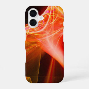 FRACTAL SWIRLS IN YELLOW ORANGE RED iPhone 16 CASE