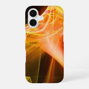FRACTAL SWIRLS IN YELLOW ORANGE RED iPhone 16 CASE