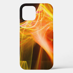 FRACTAL SWIRLS IN YELLOW ORANGE RED iPhone CASE