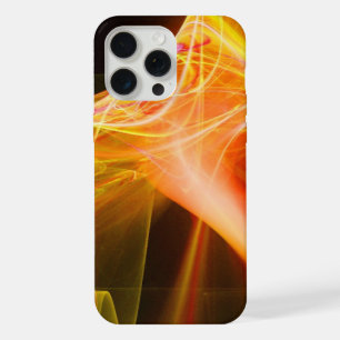 FRACTAL SWIRLS IN YELLOW ORANGE RED iPhone CASE