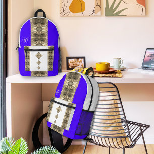 Fractal symmetric Print Cut Sew Backpack