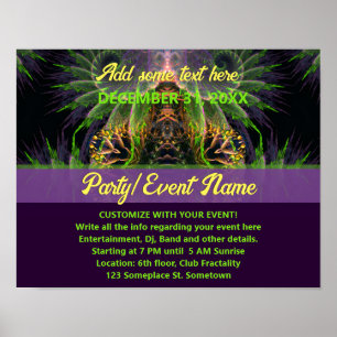 Fractal Temple Forest Fantasy Poster