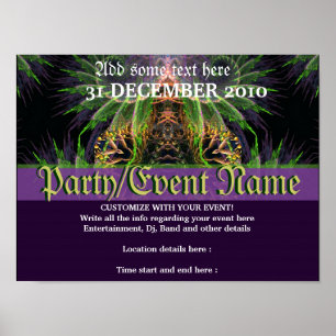 Fractal Temple Forest Fantasy Poster