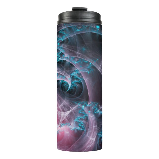 Fractal texture background design thermal tumbler (Front)