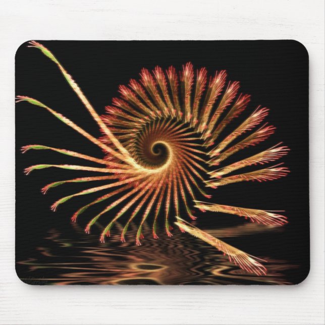 Fractal Timber Shell Swirl Mousepad (Front)