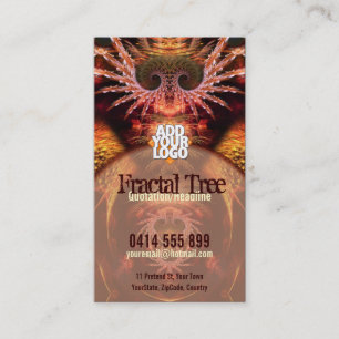 Fractal Tree Visionary New Age w/ Logo Business Ca Card