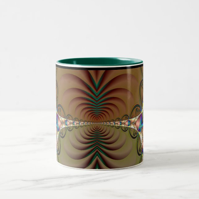 Fractal  Two-Tone coffee mug (Center)