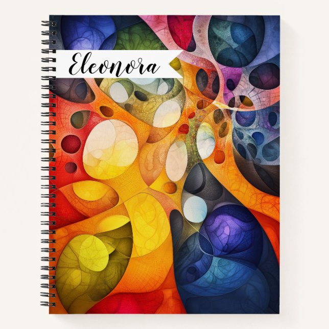 Fractal Universe Deluxe Spiral Notebook (Front)