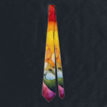 Fractal Universe Red Yellow Green Pink Tie<br><div class="desc">Collection by Hystrix Little Thoughts® – Fractal Universe Dads. Bold and elegant necktie blends art, geometry, and fatherly flair. Inspired by the mesmerising beauty of fractals, it's perfect for modern dads who love design, science, and standing out with style. Ideal for Father's Day, birthdays, or any occasion that deserves infinite...</div>
