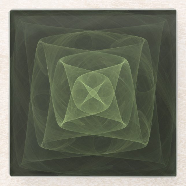 Fractal Views 160322-200 Glass Coaster (Front)