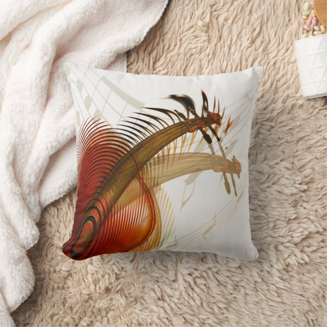 Fractal Violin Music violin  Cushion (Blanket)