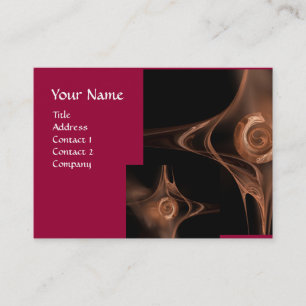 FRACTAL WAVES ,red,brown Business Card