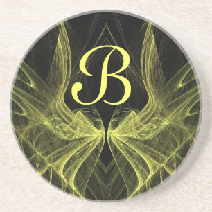Fractal Wings Series-1---yellow coaster--1 of Coaster