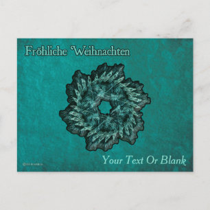 Fractal Wreath - Fröhliche Weihnachten Postcard