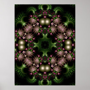 fractal wreath Poster