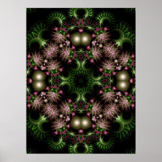 fractal wreath Poster