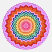 Fractal Zigzag Kaleidoscope Sticker