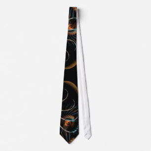FractalArt Moons Tie