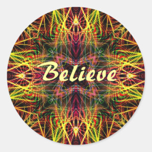 FractalArts : Believe Classic Round Sticker