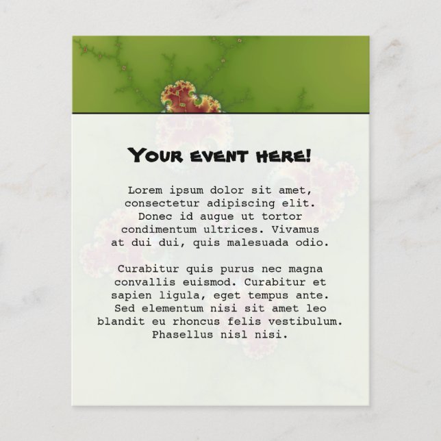 Fractalbug Picnic - Fractal Art Flyer (Front)