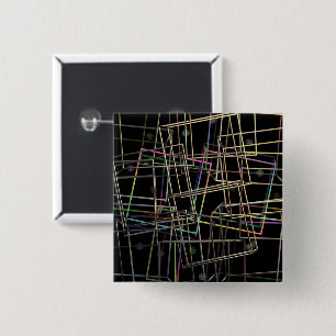 Fractalised Metal Frames square Badge