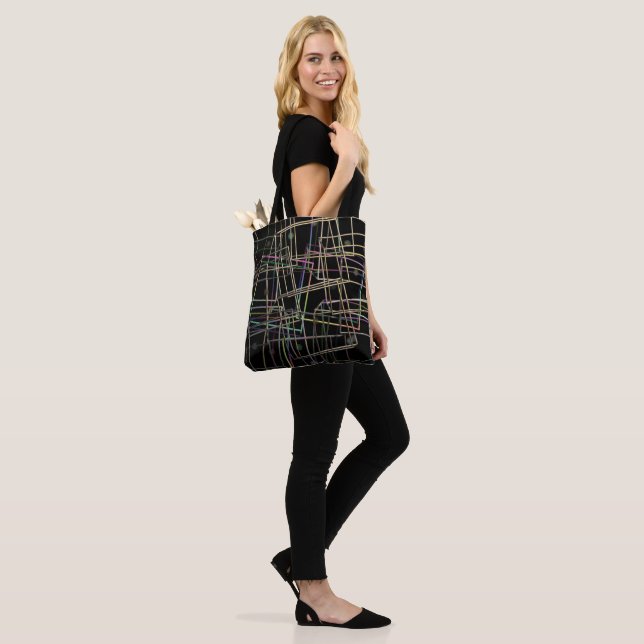 Fractalised Metal Frames Tote Bag (On Model)