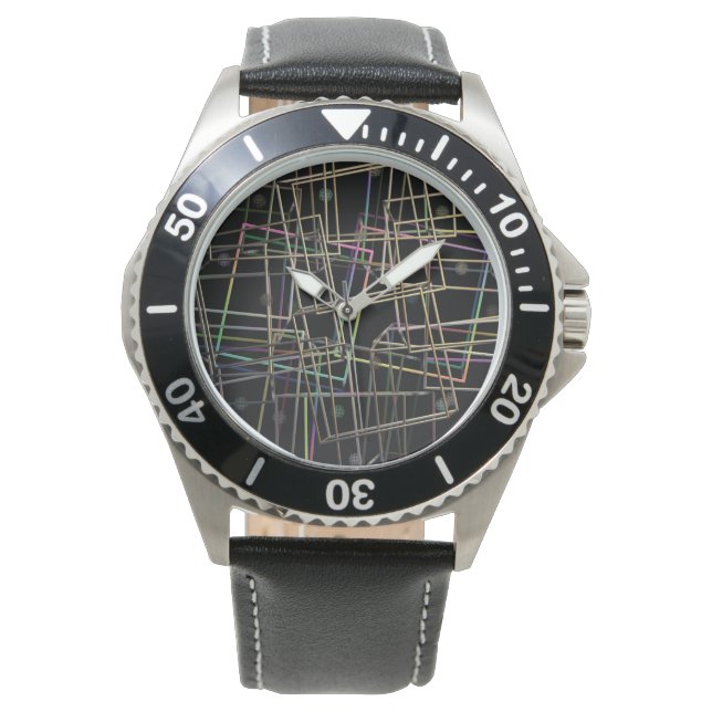 Fractalised Metal Frames Watch (Front)