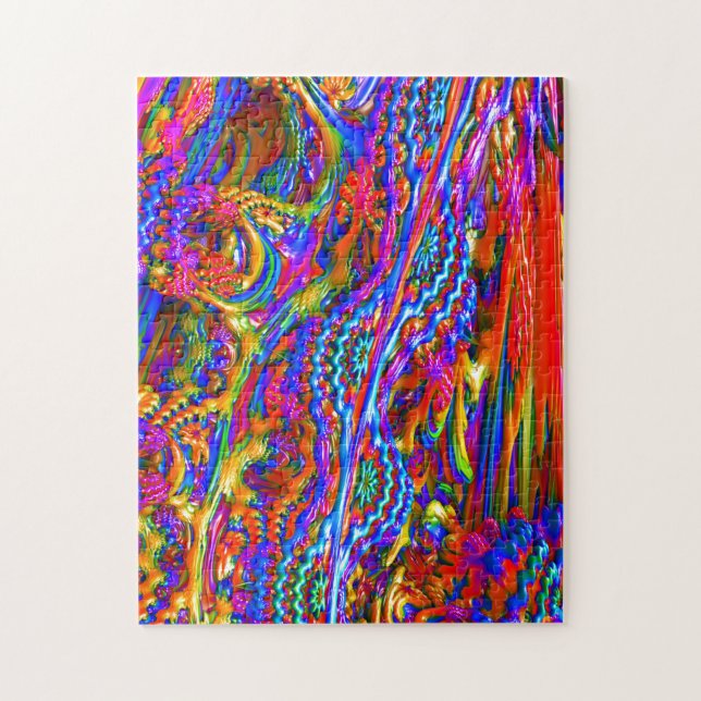 Fractality Color Burst Rainbow Fractal Puzzle (Vertical)