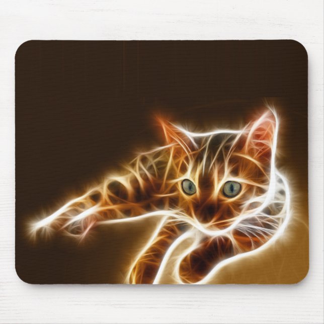 Fractalius Bengal Cat Mouse Pad (Front)