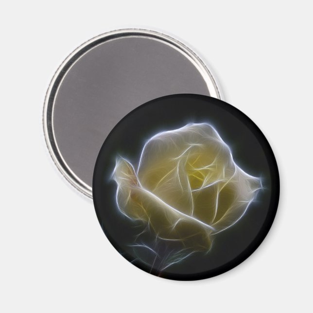 Fractalius Filter White Rose Magnet (Front/Back)