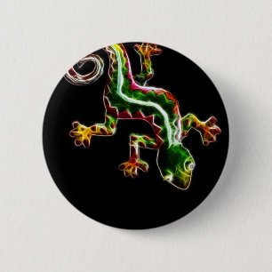 Fractalius Lizard 6 Cm Round Badge