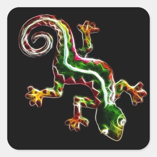 Fractalius Lizard Square Sticker (Front)