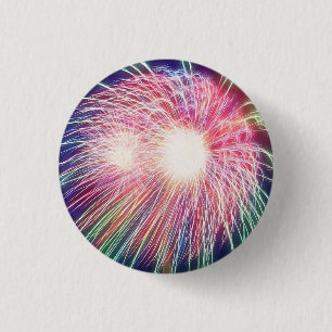 Fractalized Fireworks 3 Cm Round Badge