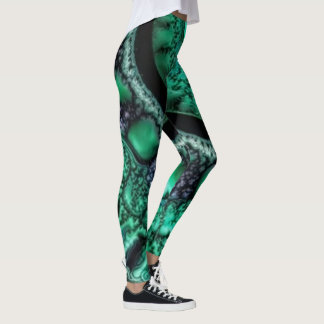 Fractalized malachite3 leggings