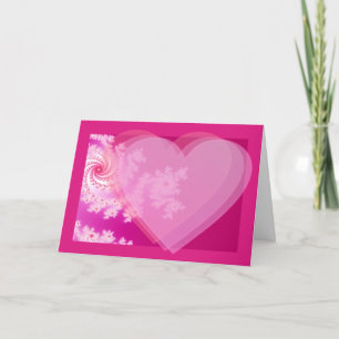 Fractally yours - triple hearts holiday card